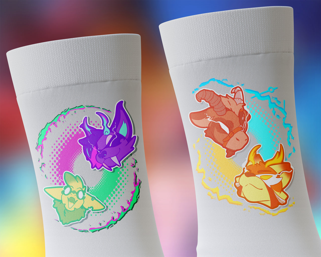 "Paws of Heroes, Heart of Villain" Pair of Socks - image 2