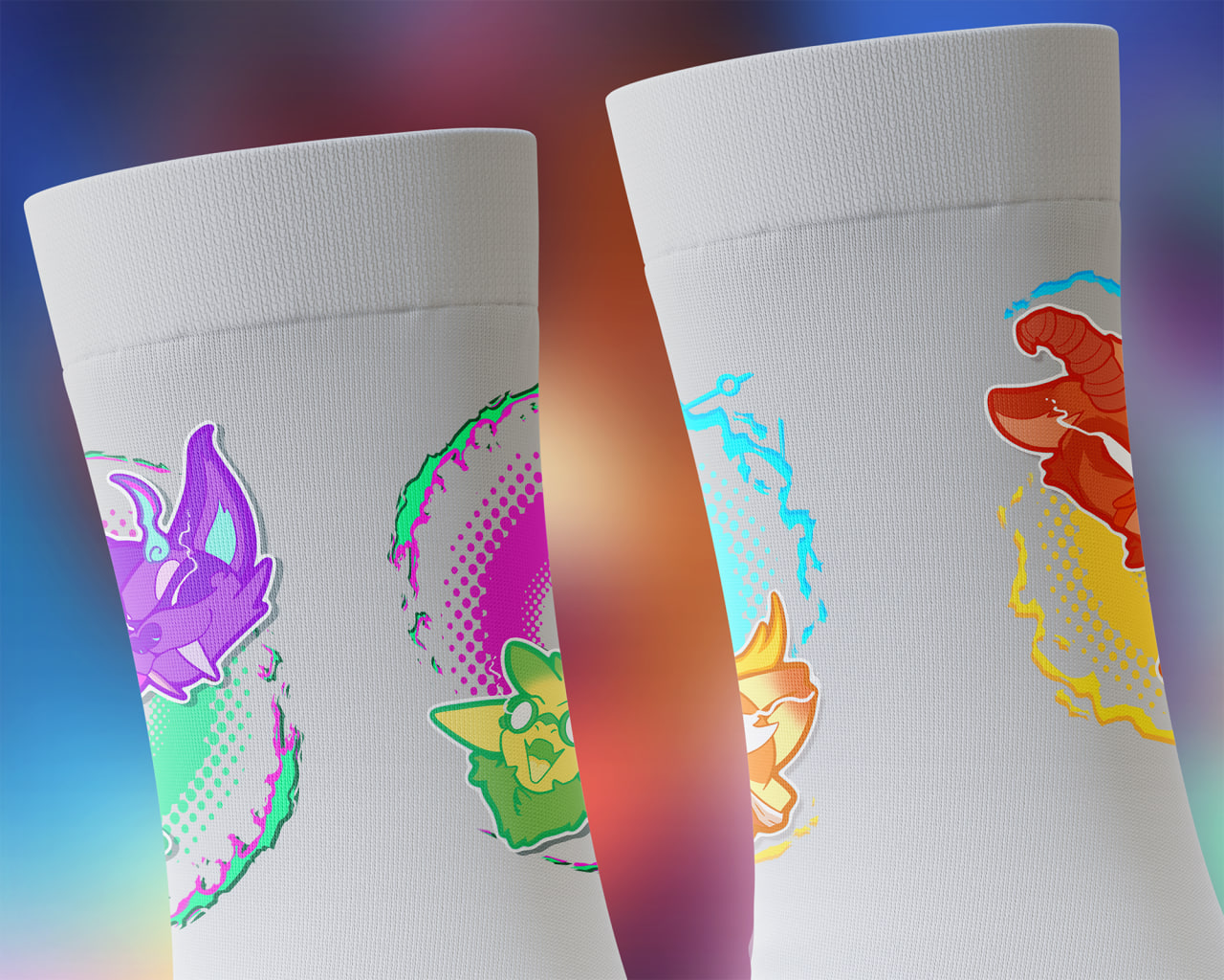 "Paws of Heroes, Heart of Villain" Pair of Socks - image 3